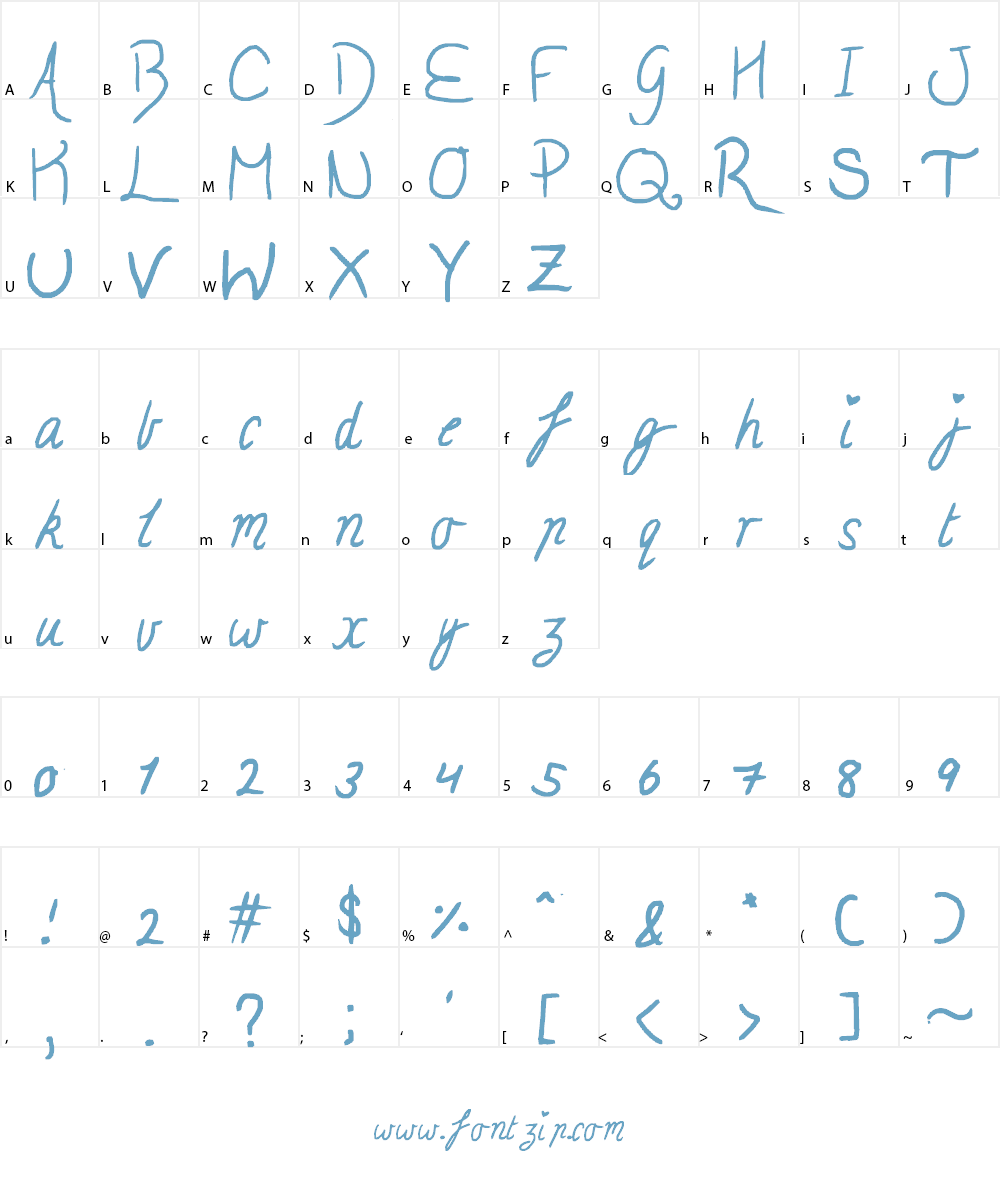 A little bit fanc-aaay! Font Character